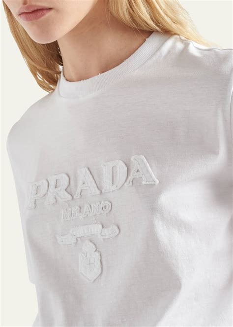 prada pink tshirt|prada denim shirt women's.